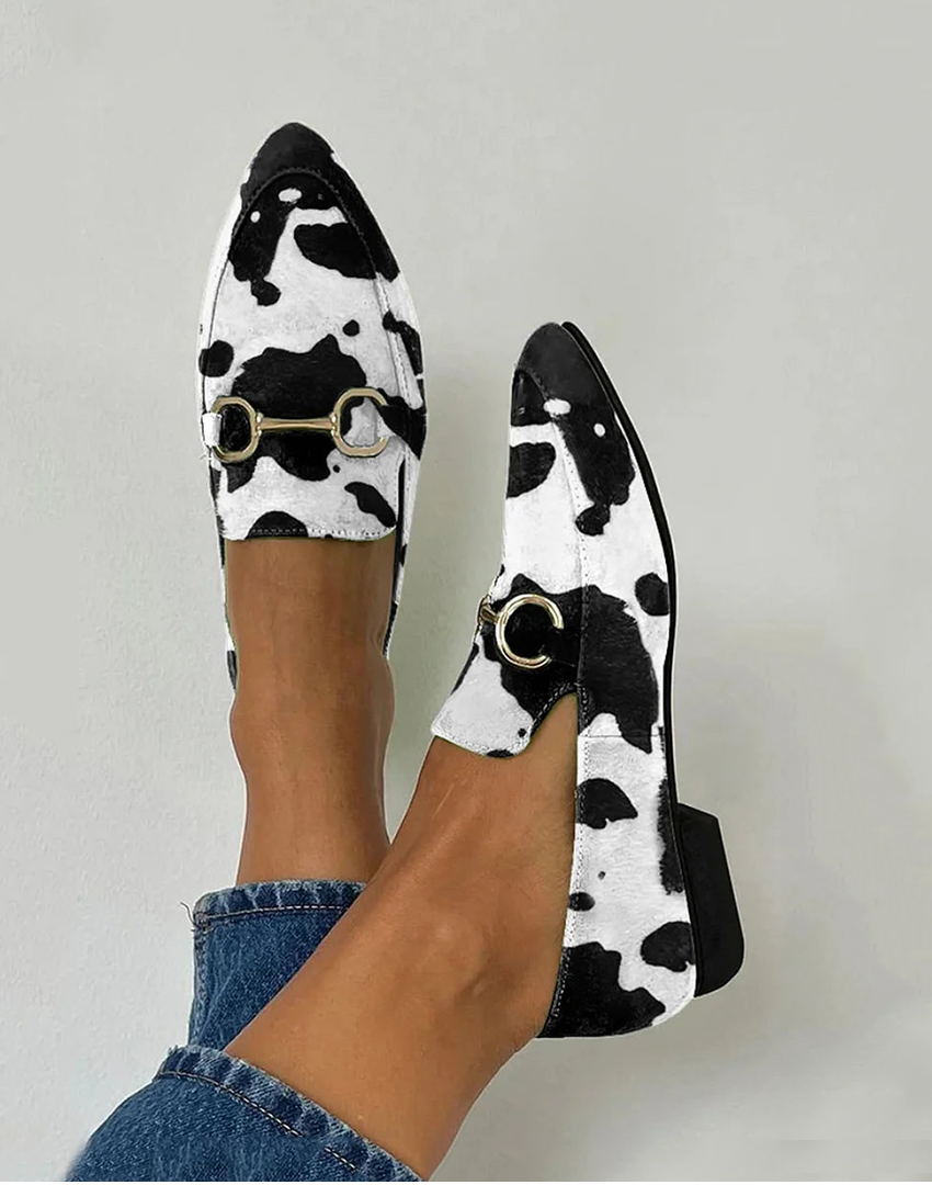 Diana | Loafers with Printed Buckle Detail