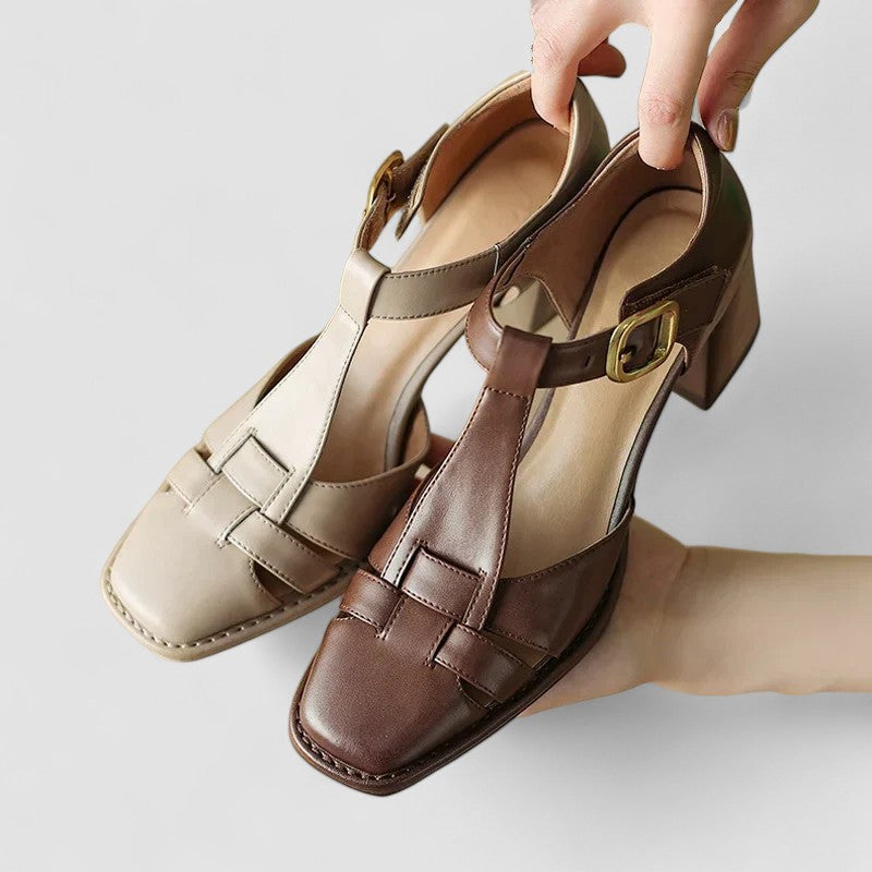 Scarlett – Sandales orthopédiques à talon bloc et bride en T