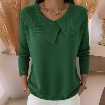 Alison | Knit Sweater with Soft Collar
