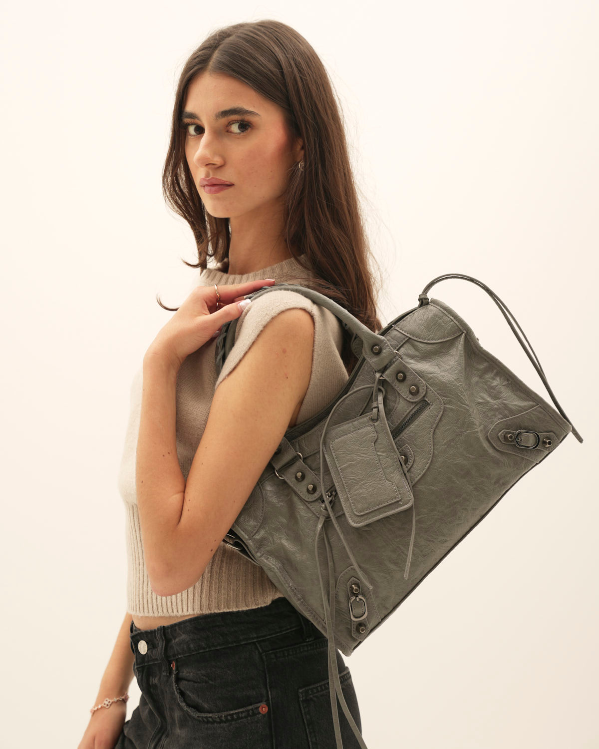 Medium Dark Grey Muse Bag