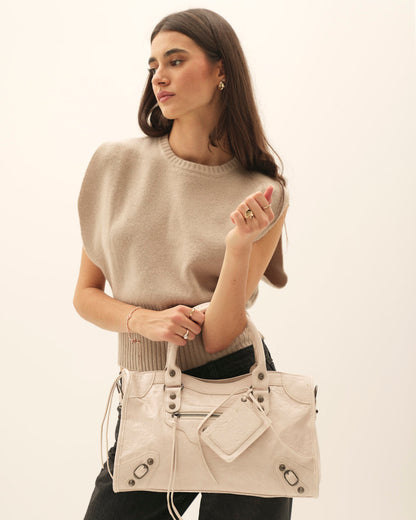 Medium Light Beige Muse Bag