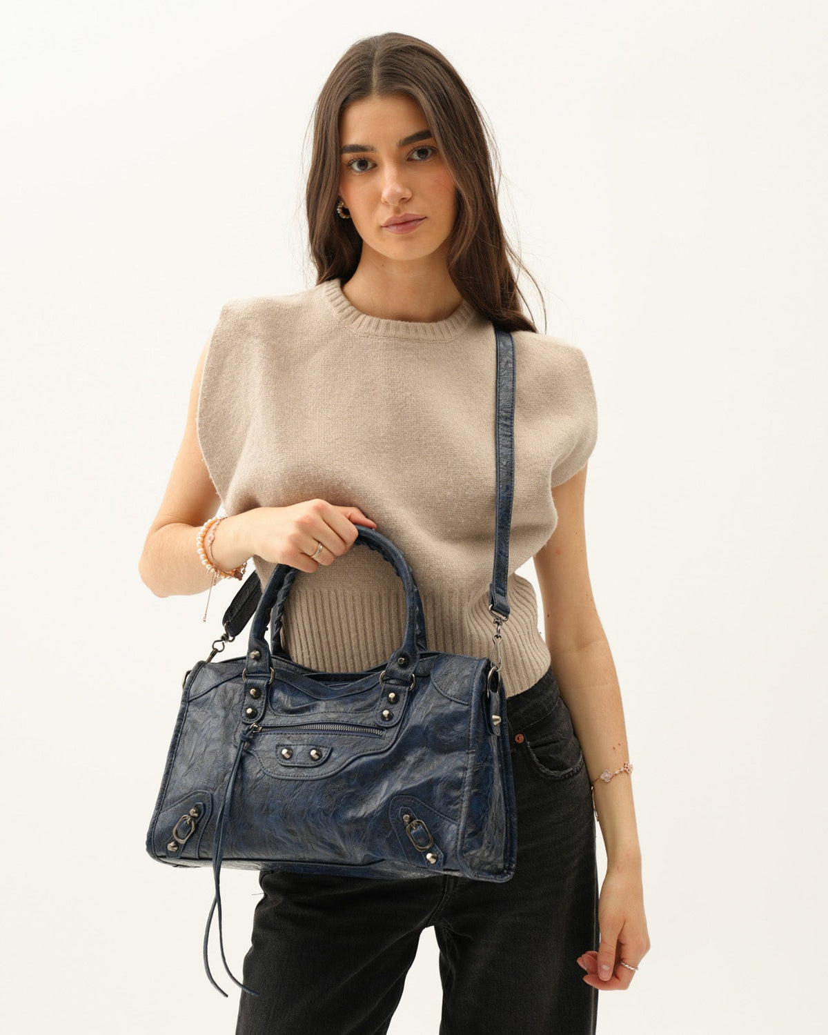 Navy Medium Muse Bag