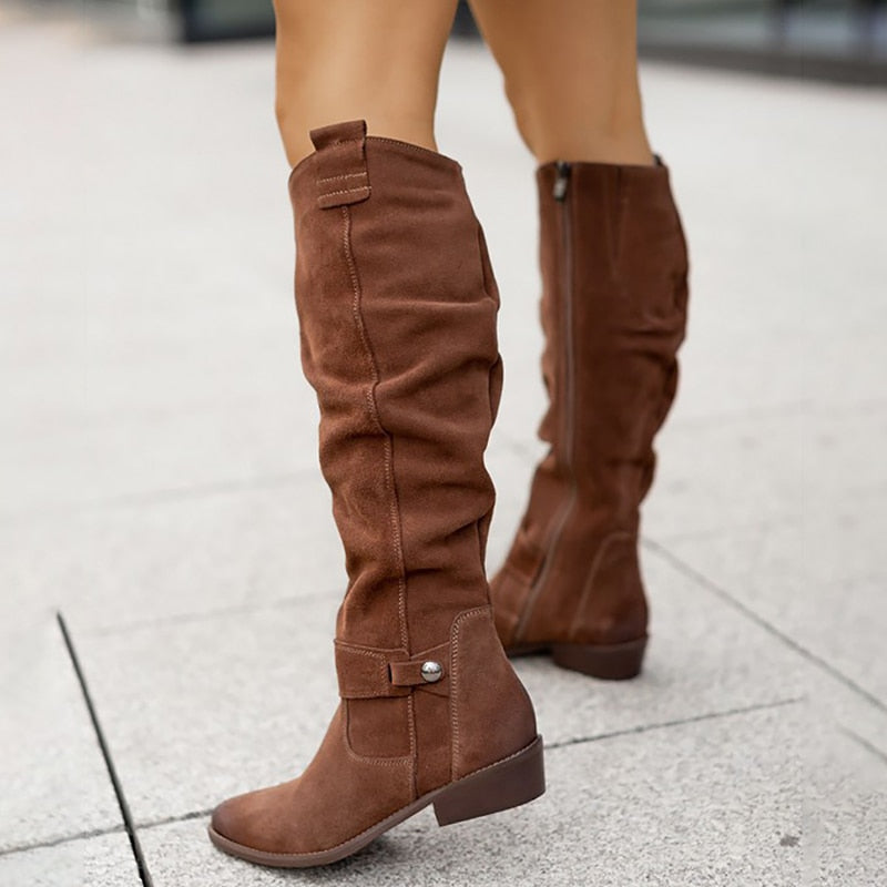 Zavira | Bottes en daim élégantes et chaudes pour femmes