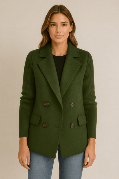 SAGE | Blazer with Knit Sleeves