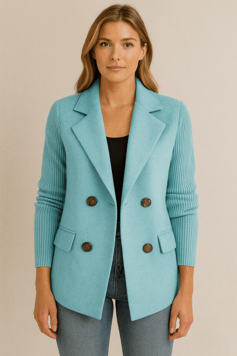 SAGE | Blazer with Knit Sleeves