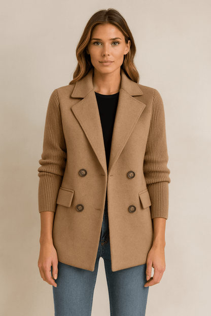 SAGE | Blazer with Knit Sleeves