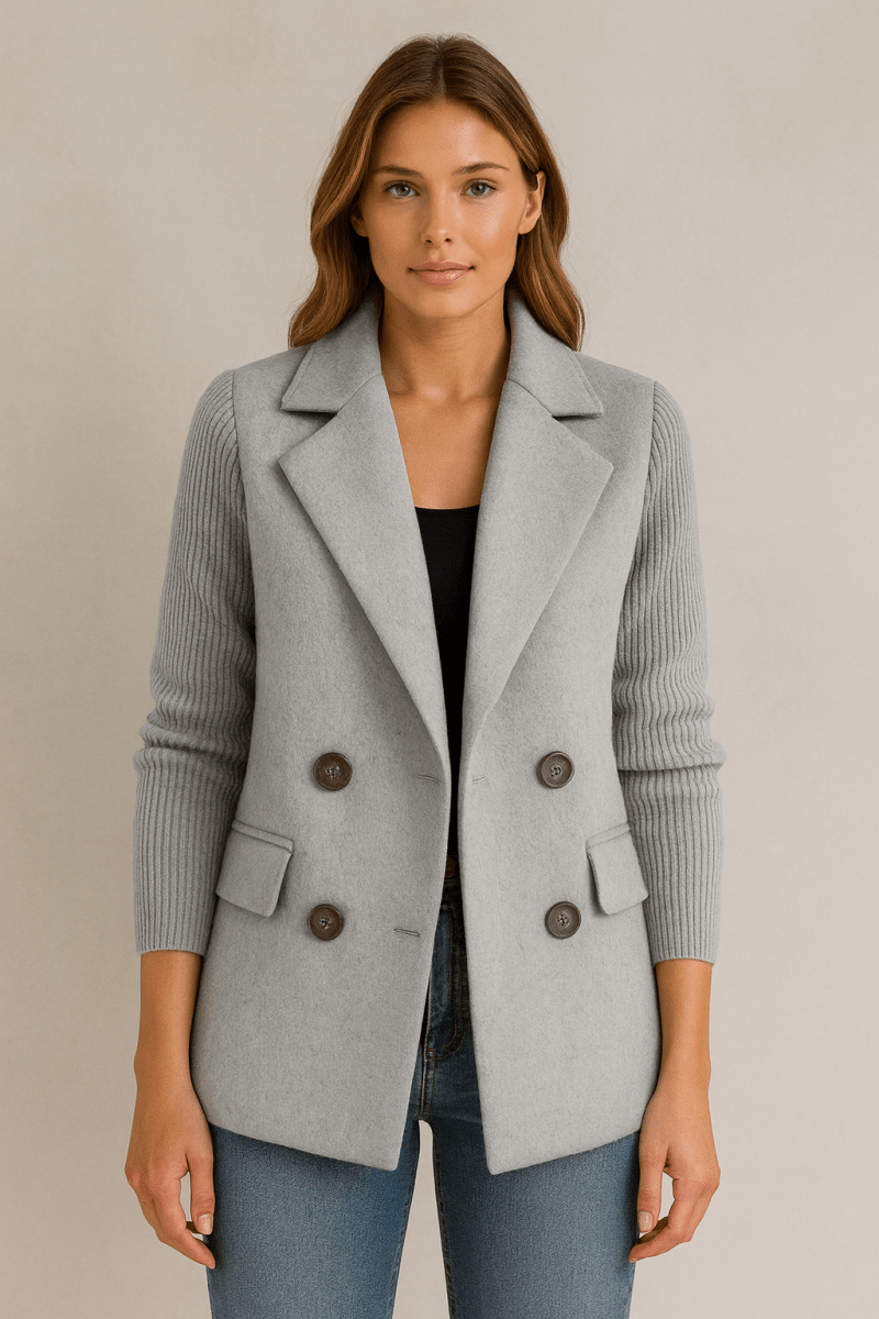 SAGE | Blazer with Knit Sleeves