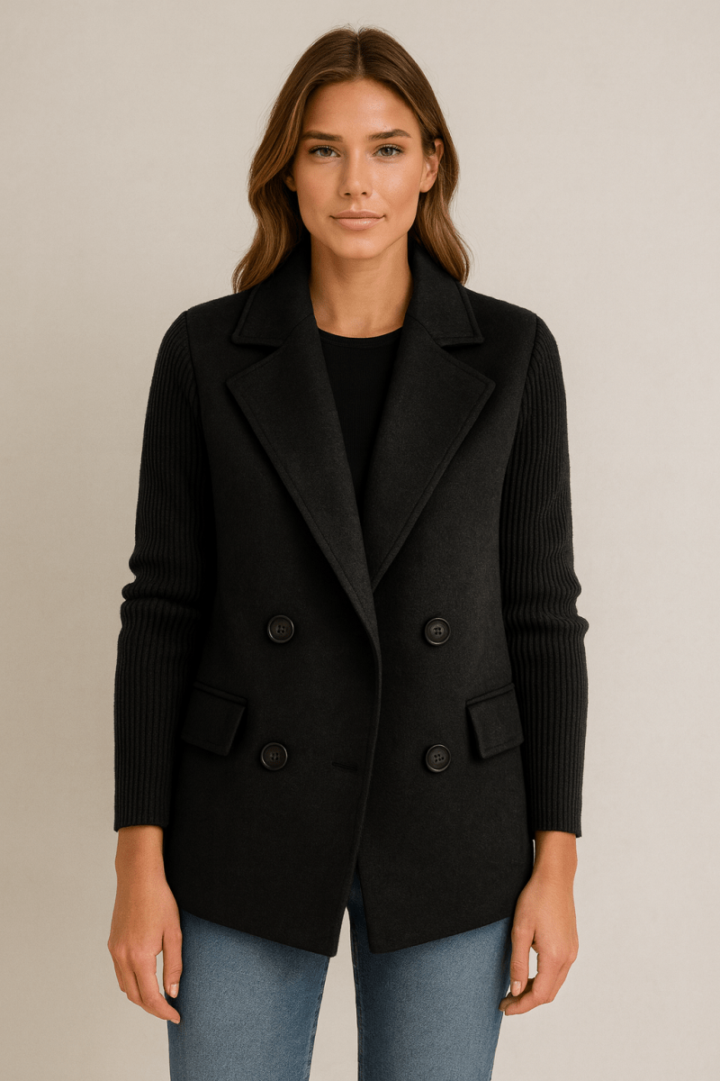 SAGE | Blazer with Knit Sleeves